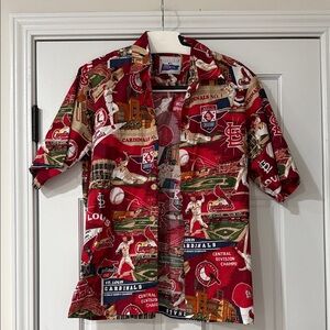 St. Louis Cardinals World Series Reyn Spooner  Hawaiian Scenic Shirt S NWOT